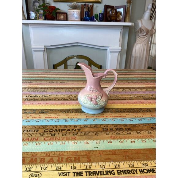 Vintage HULL Art Pottery USA W-2 - 5-1/2 Water Lilly Ewer Pitcher Vase Art Deco - Picture 5 of 7